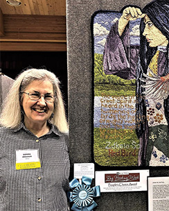 Donna Hrkman with rug