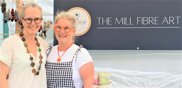 two women fiber artists