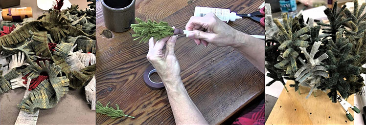 process of making pin boughs