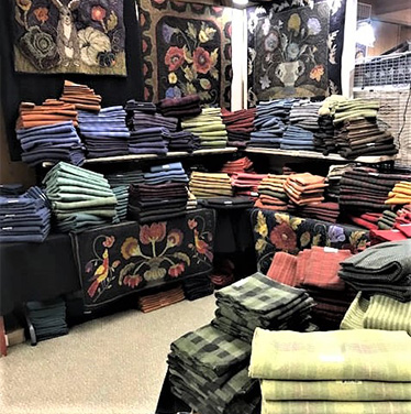 stacks of wool Heidbreder workshop