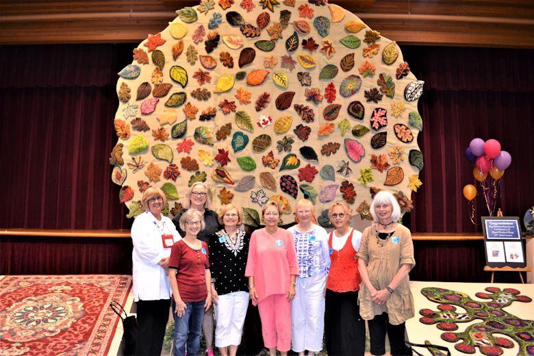 Celebration Exhibit - rug hooking tree