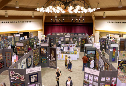 Overhead view of Rug Hooking Week