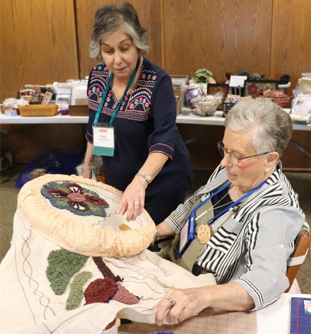 Overhead view of Rug Hooking Week