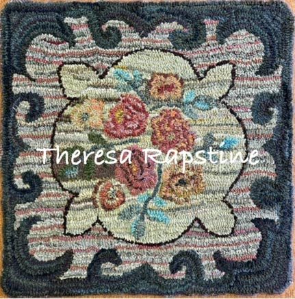 Decorative-floral-hooked-rug-Rapstine-Schafer