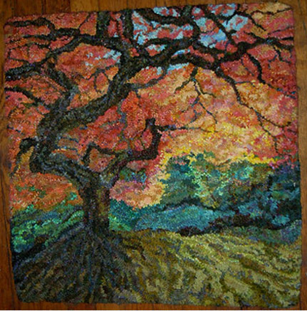 fall-tree-hooked-rug-Molly-Colgrove