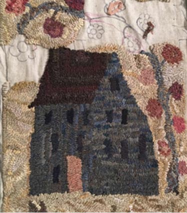 rug-hooked-house-A-Rapstine-Schafer
