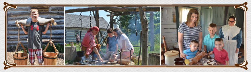 Kid with wooden buckets, Mom with daughters eating ice cream 1920s Main St west side